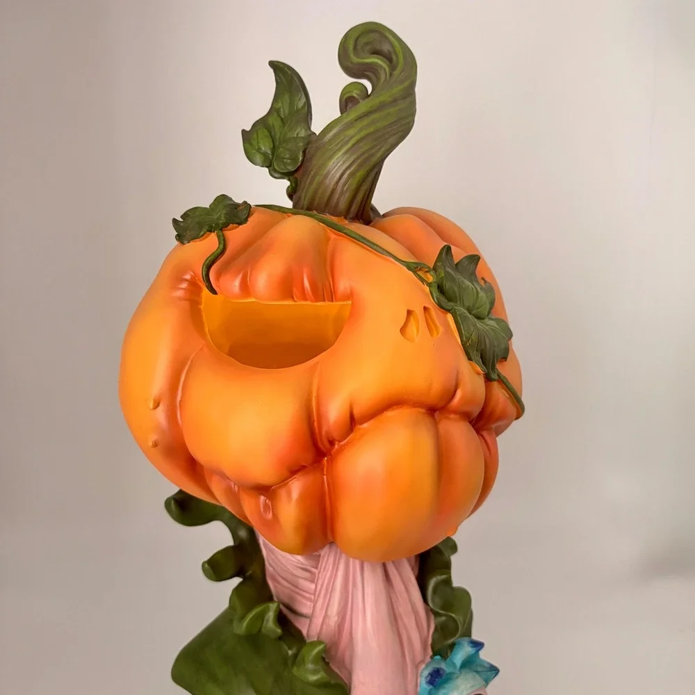 Hallow Home Halloween Pumpkin Head Bust Eyeball Flower Spooky Decor Sculpture